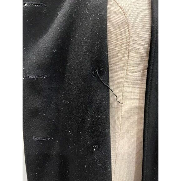 French Connection Black Wool Peacoat with Gray Knit Sleeves Size XS - Picture 9 of 9